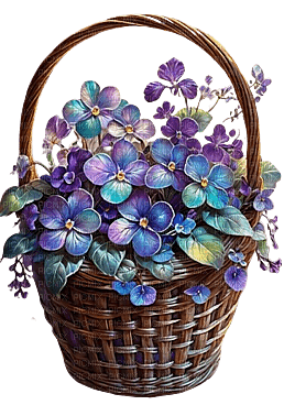 Canasta de flores - PNG gratuit