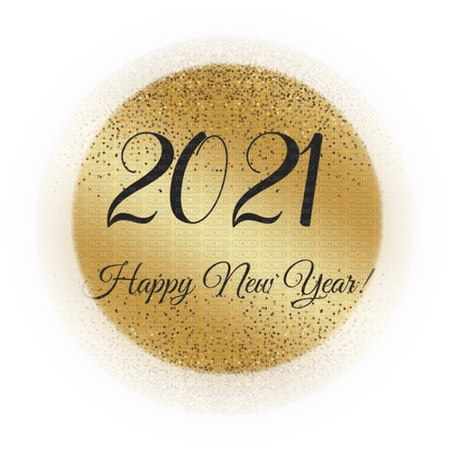 2021 Happy New Year text - bezmaksas png