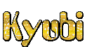 kyubi glitter text - Gratis geanimeerde GIF