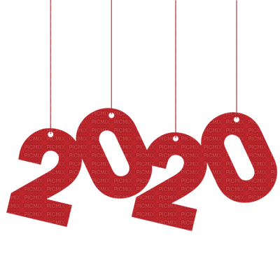 new year 2020 silvester number gold text la veille du nouvel an Noche Vieja канун Нового года letter tube red - 免费PNG