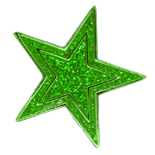 Glitter Star Green - By StormGalaxy05 - безплатен png