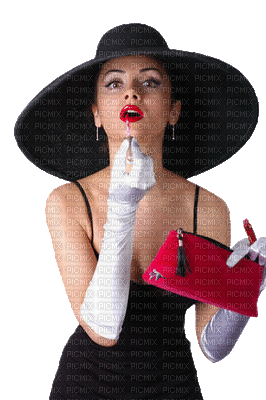 woman in hat bp - 無料のアニメーション GIF
