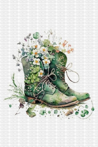 flower boots - png grátis