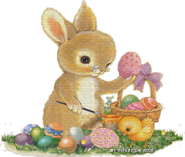 Easter bunny - 免费动画 GIF