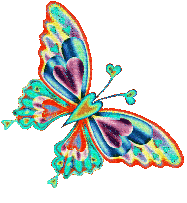 Groovy Rainbow Butterfly - Free animated GIF - PicMix
