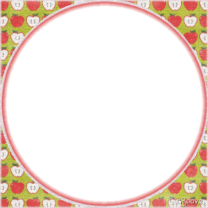 soave frame apple fruit circle red green - zdarma png