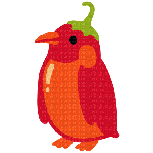 Emoji Kitchen hot pepper penguin - 免费PNG