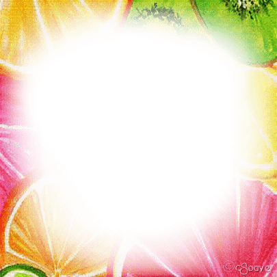 soave frame summer fruit tropical green yellow - 無料png