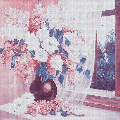 soave background animated windows flowers vase - Δωρεάν κινούμενο GIF