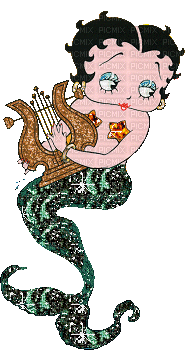 betty boop mermaid bp - Безплатен анимиран GIF