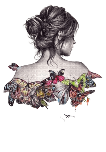 dolceluna woman fantasy butterfly - бесплатно png