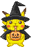 halloween pikachu - GIF animasi gratis