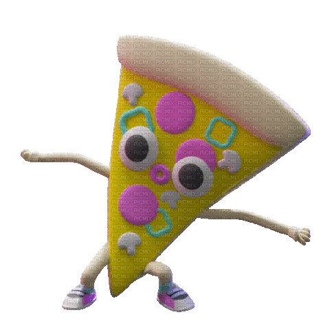 Happy Pizza Time - GIF animasi gratis