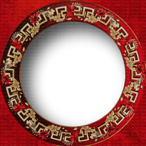 Red.Cadre.Frame.Round.Victoriabea - gratis png