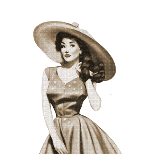 kikkapink vintage woman fashion hat - png grátis