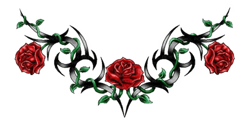 Gothic.Deco.Red.Roses.gothique.Victoriabea - zadarmo png
