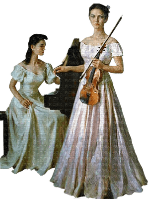 woman with violin bp - PNG gratuit