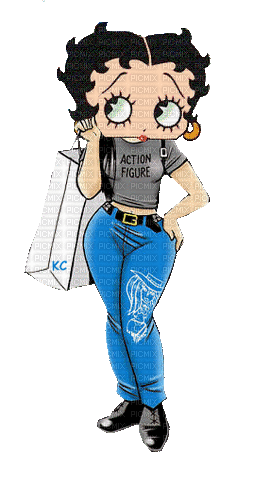 MMarcia gif jeans Betty Boop - 免费动画 GIF