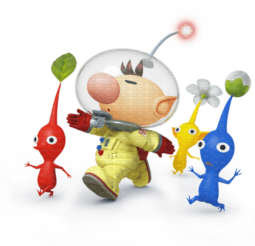 olimar with pikmin - безплатен png