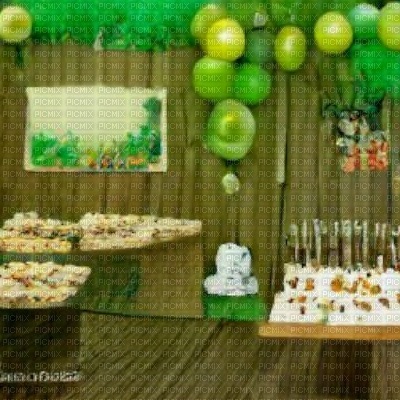 Woodland Birthday Party Scene - ingyenes png