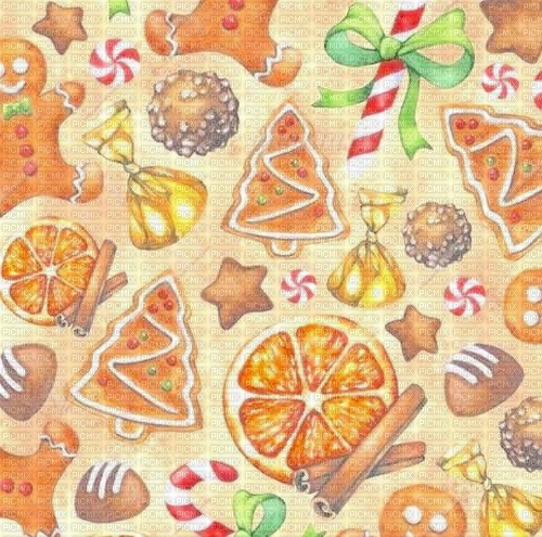 Gingerbread - Pain d'épices Background - фрее пнг