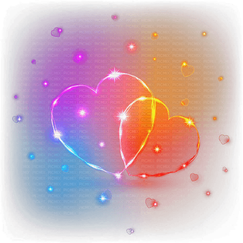 neon hearts Bb2 - png gratis