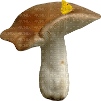 mushroom with butterfly - 免费PNG