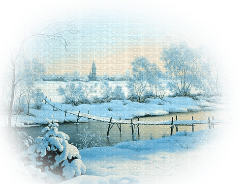 Зимний пейзаж - zdarma png