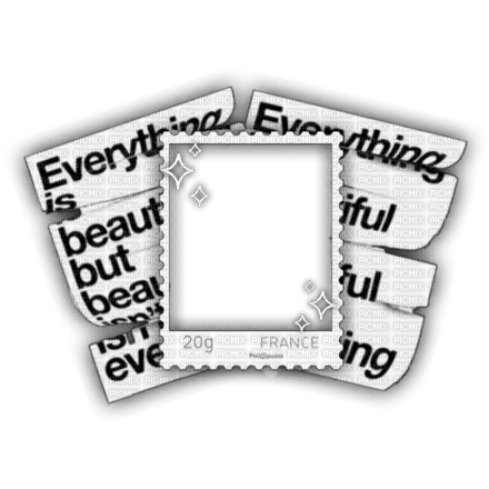 Everything beautiful text frame [Basilslament] - nemokama png