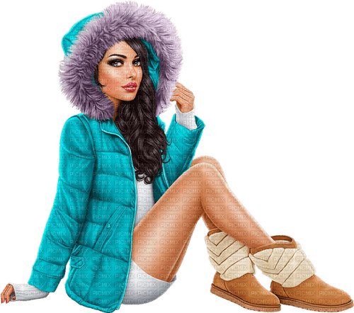 kikkapink woman fashion winter - gratis png