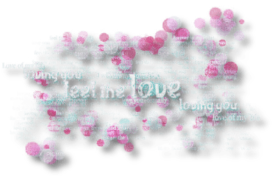 blue pink text love scrap - PNG gratuit