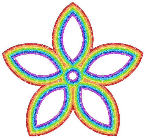 Rainbow Flower - Free animated GIF