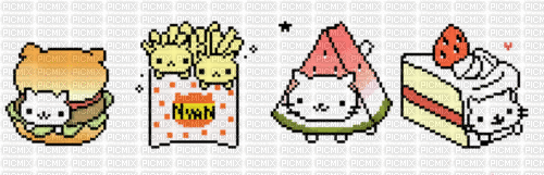 cat food pixel - Бесплатный анимированный гифка