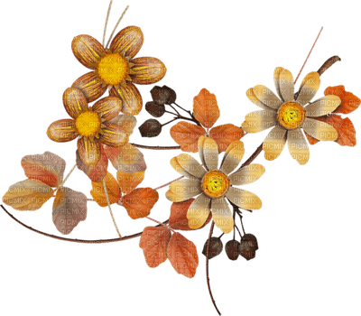 Kaz_Creations Deco Autumn Flowers Colours - png gratis