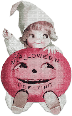 soave children vintage halloween pumpkin text pink - png ฟรี