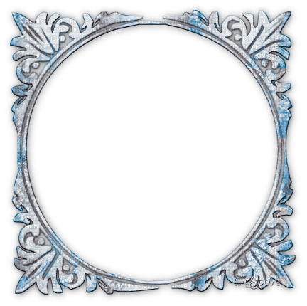 soave frame vintage circle art deco blue brown - png grátis