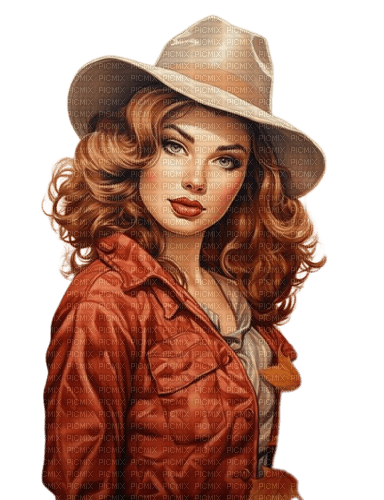 frau, woman, femme, cowgirl, autumn - png gratis
