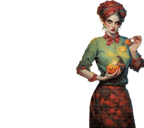 loly33 femme halloween - 免费PNG