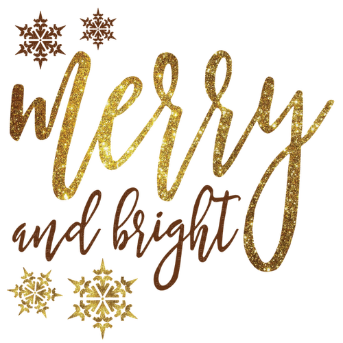 merry and bright - PNG gratuit