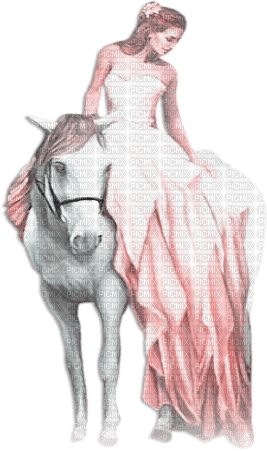soave woman horse pink teal - zadarmo png