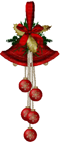Weihnachten, Glocken, Kugeln - Gratis animeret GIF