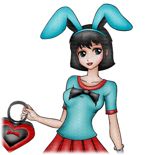 sm3 cartoon anime female bunny image png cute - Free PNG