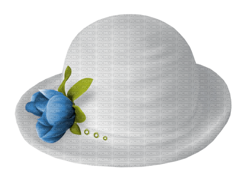 Chapeau, blanc, deko, fleur, Pelageya