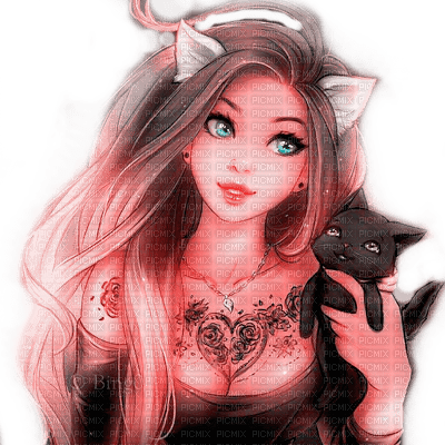 Y.A.M._Anime cat girl - ücretsiz png