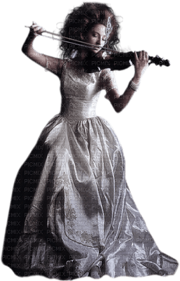 kobieta ze skrzypcami - nemokama png