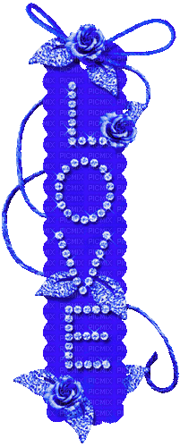 Text.Love.Roses.Blue.Animated - KittyKatLuv65 - Бесплатни анимирани ГИФ