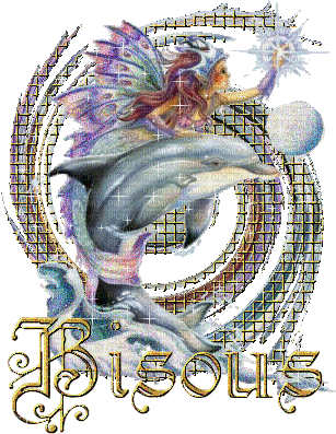 bisous dauphin - Безплатен анимиран GIF