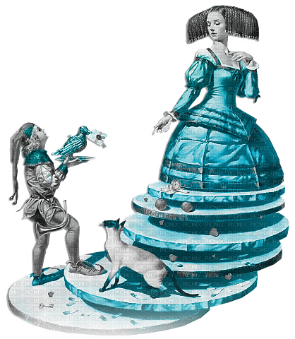 soave woman fantasy surreal black white teal - δωρεάν png
