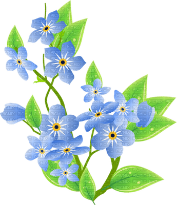 Kaz_Creations Deco Flowers Flower Blue - zadarmo png