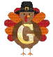 Lettre G. Thanks giving - png gratuito